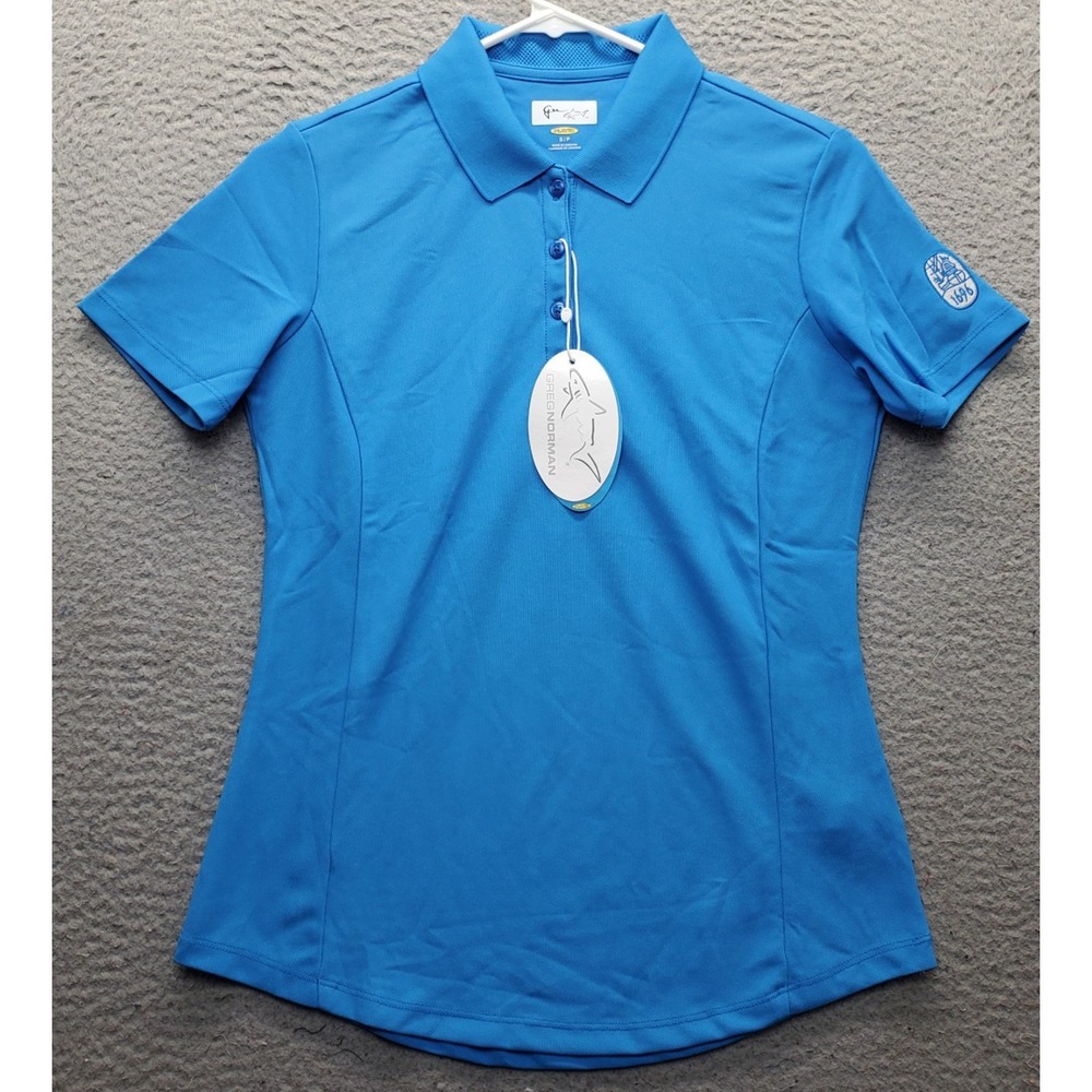 Greg Norman Golf Polo Womens Small Blue Play-Dry Performance Popover G2S5K447